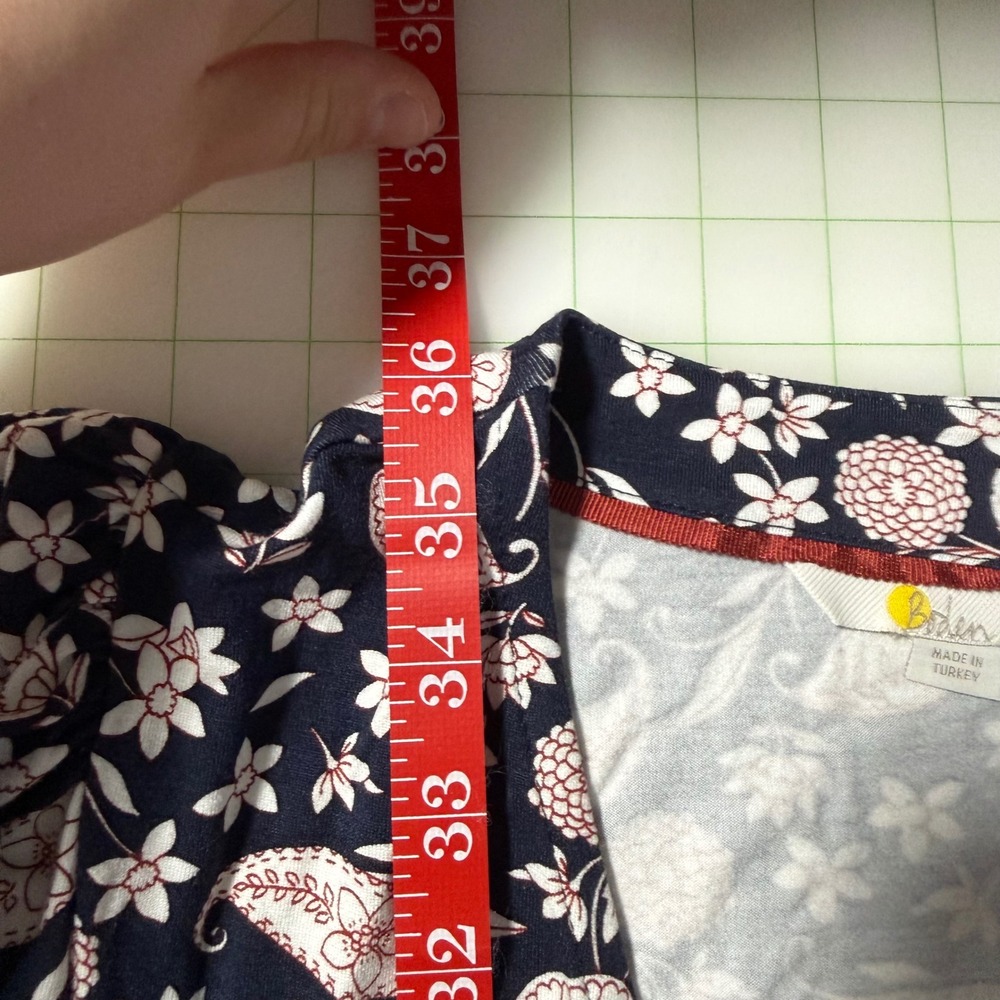 Boden Wrap Dress Midi Paisley Floral N Neck size medium size 10 medium viscose - Picture 7 of 10
